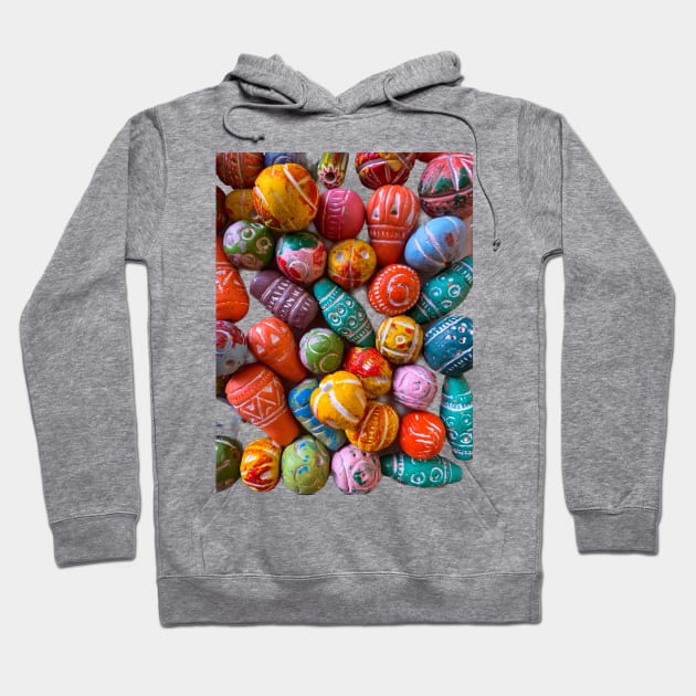 Colorful Beads Pattern Hoodie by eleonoraingrid